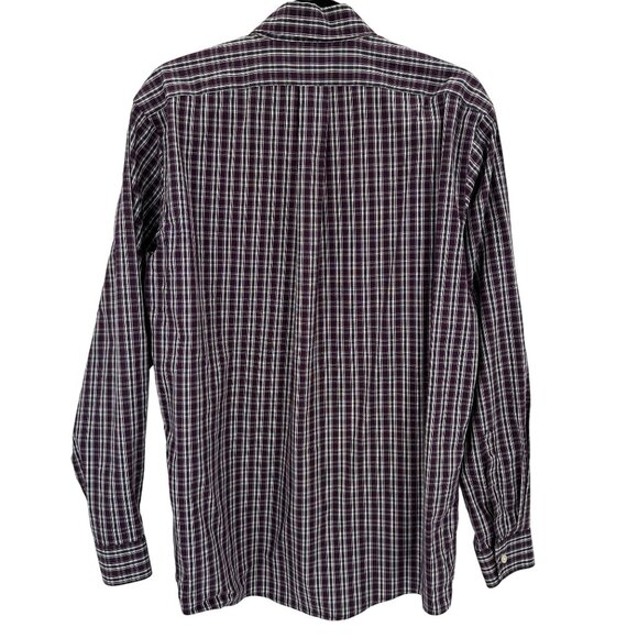 NWOT Eddie Bauer Mens Wrinkle Free Relaxed Fit Plaid Button-Down Shirt M - Picture 8 of 9